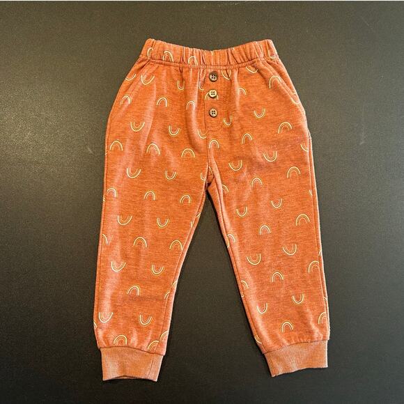 Jessica Simpson Two-Piece Set Rainbow Set, Orange/Neutral, Toddler Girl Size 2T - Picture 4 of 7